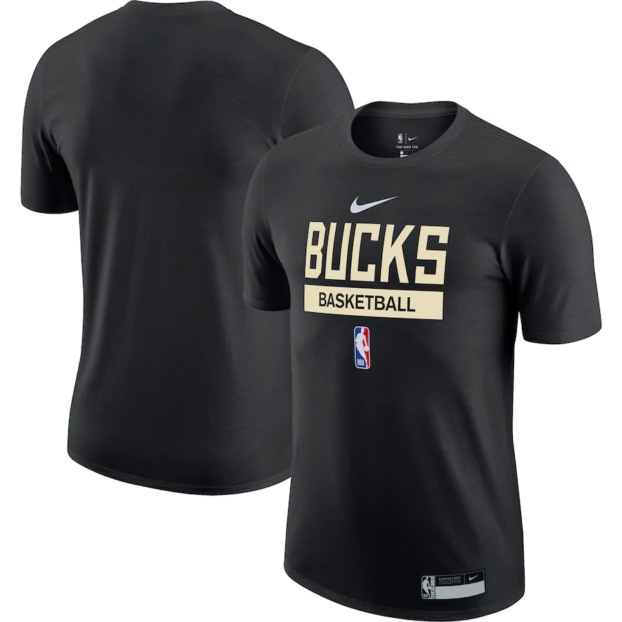 Men's Milwaukee Bucks Black 2022/23 Legend On-Court Practice Performance T-Shirt